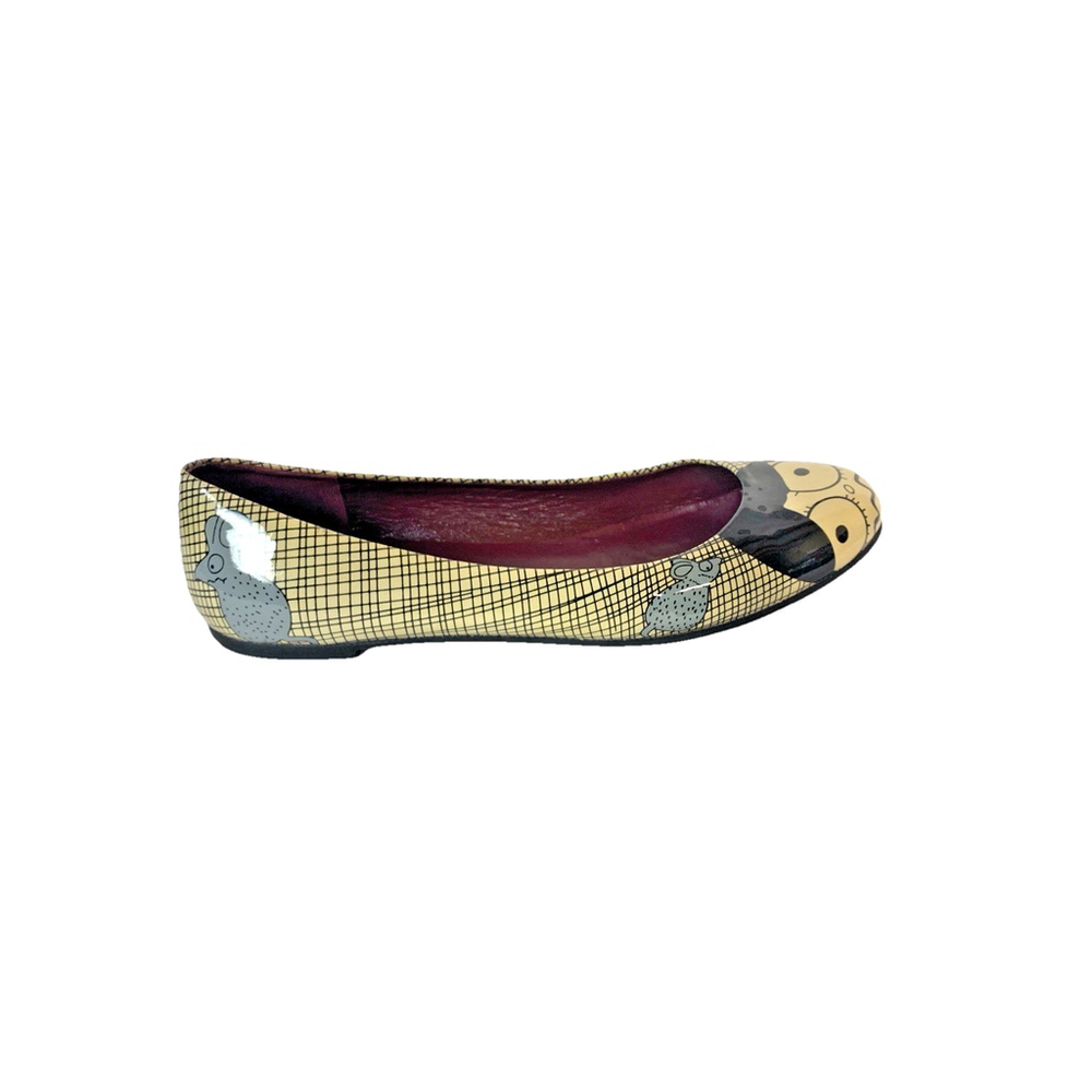 Marc by Marc Jacobs Multicolour Printed Patent Leather Ballet Flats